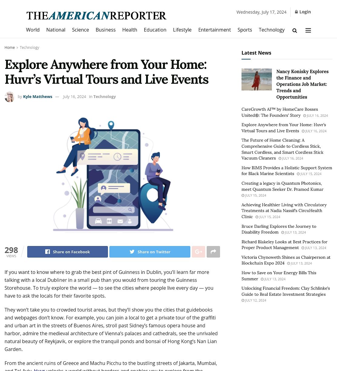 Explore Anywhere from Your Home: Huvr’s Virtual Tours and Live Events